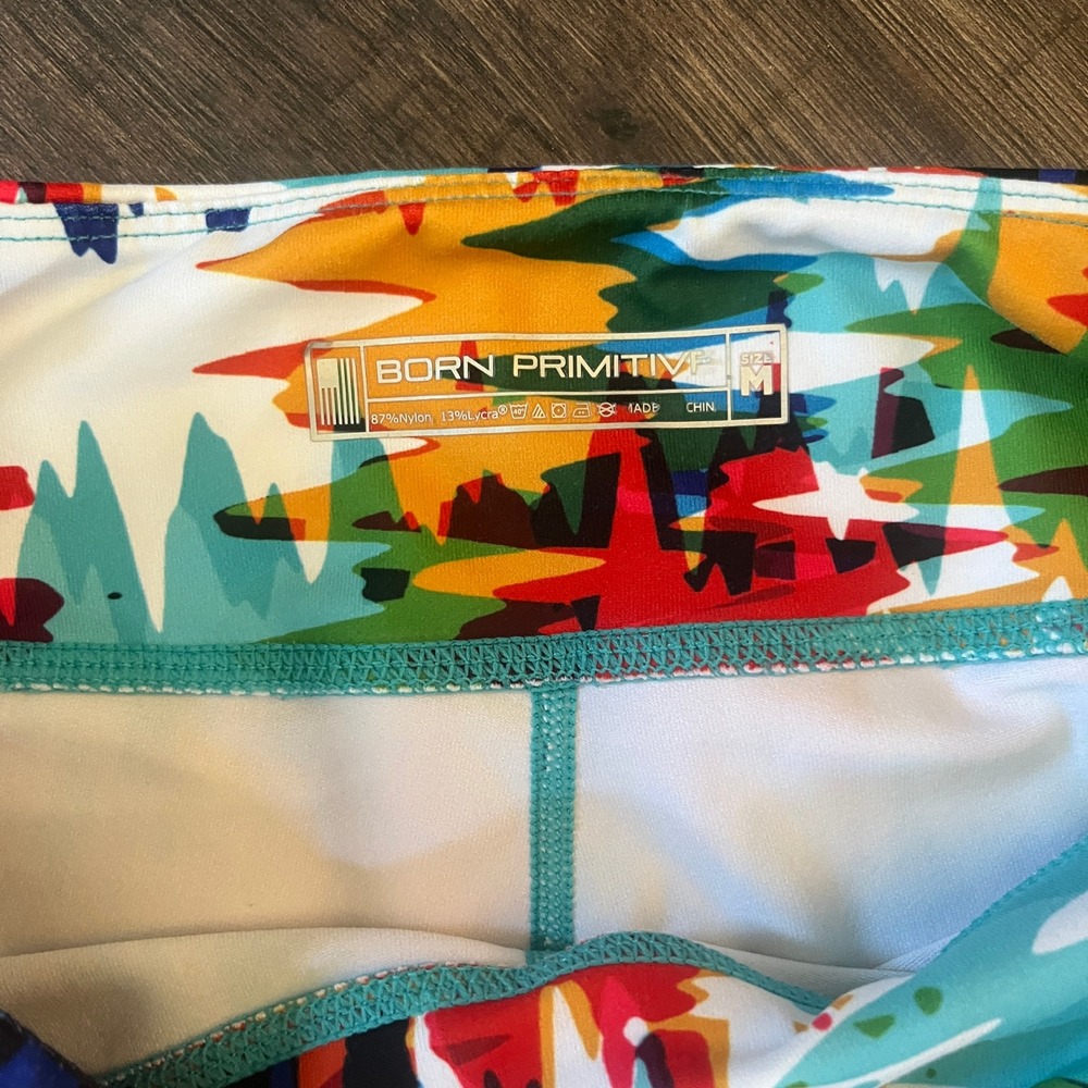 Born Primitive Womens Medium Abstract Geometric Athletic Booty Shorts - Picture 3 of 6